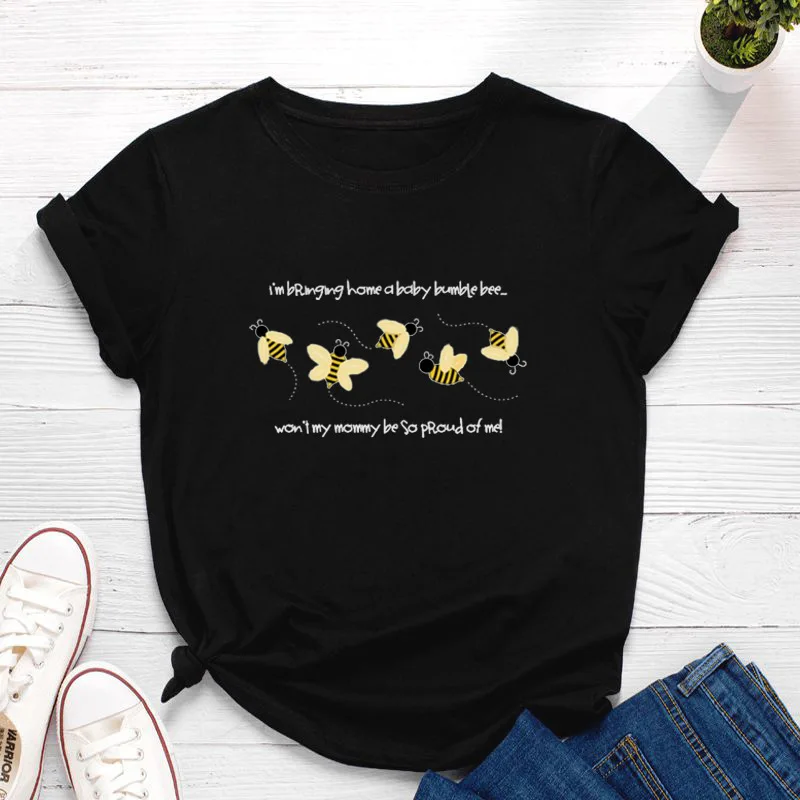 Summer Women Tshirt Animal Print Short Sleeve Tees Tops Ladies Cute Bee Plus Size T Shirt Lovely Woman T-shirts
Summer Women Tshirt Animal Print Short Sleeve Tees Tops Ladies Cute Bee Plus Size T Shirt Lovely Woman T-shirts