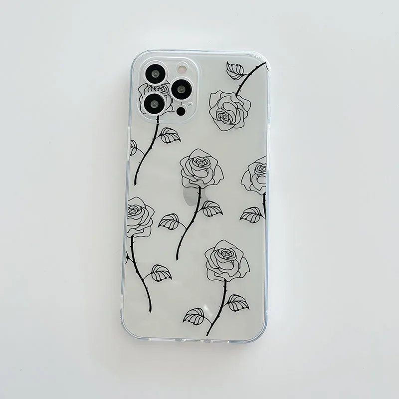 For iPhone 11 Pro Max Cases Black Rose Phone Case For iPhone 12 Pro Max X XS XR 7 8 Plus X Soft Clear Back Cover
For iPhone 11 Pro Max Cases Black Rose Phone Case For iPhone 12 Pro Max X XS XR 7 8 Plus X Soft Clear Back Cover