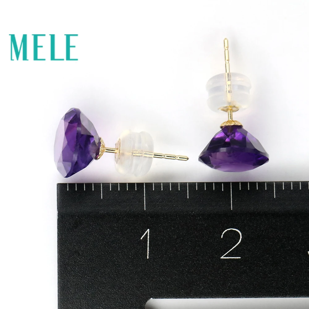 New 2021 Natural South African Amethyst 18K Gold Earrings For Women Fashion Round Small Stud Earrings Female kolczyki Jewelry
New 2021 Natural South African Amethyst 18K Gold Earrings For Women Fashion Round Small Stud Earrings Female kolczyki Jewelry