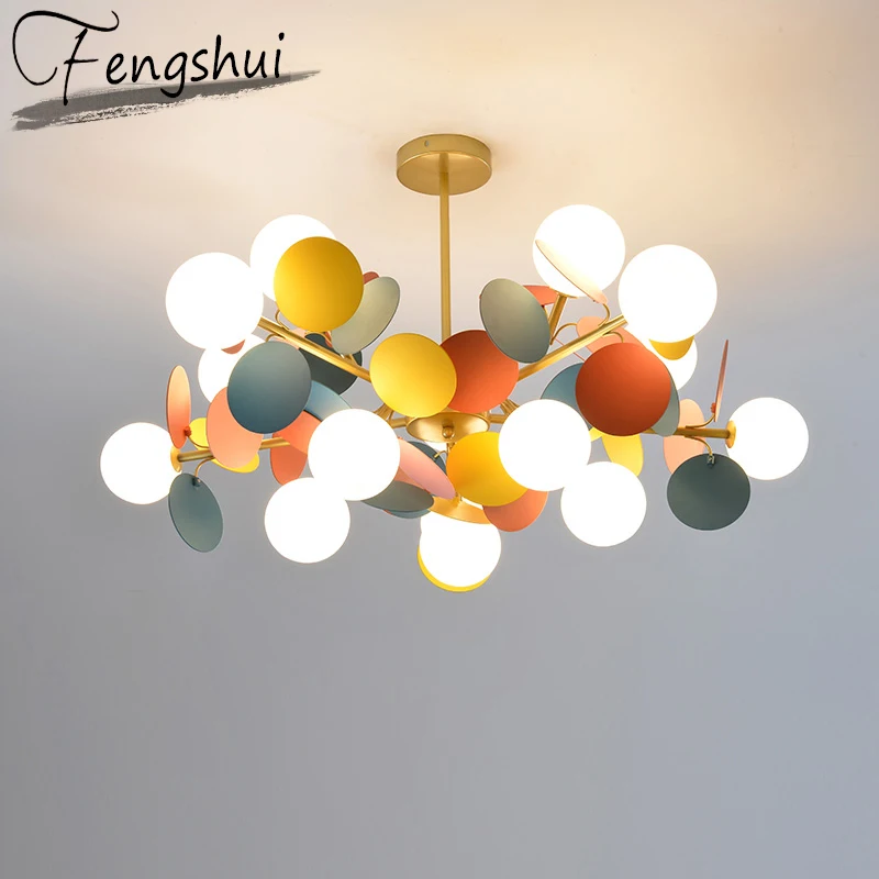 Modern Creative Glass Ceiling Chandelier For Living Room Kitchen Hanging Lamp Nordic Lustre Colourful Indoor Lighting Luminaire
Modern Creative Glass Ceiling Chandelier For Living Room Kitchen Hanging Lamp Nordic Lustre Colourful Indoor Lighting Luminaire
