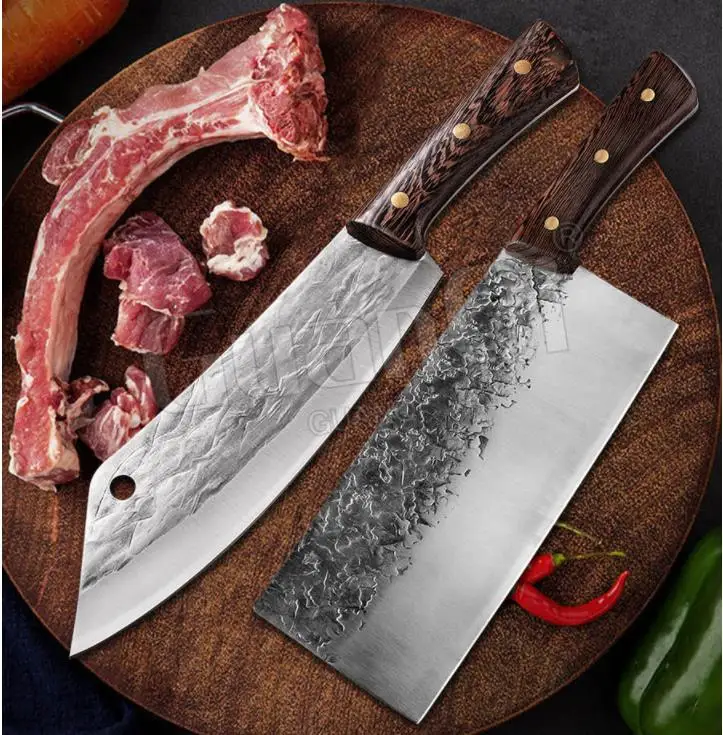 Набор кухонных ножей ручной работы кованый нож для мясника молоток шеф-повара из