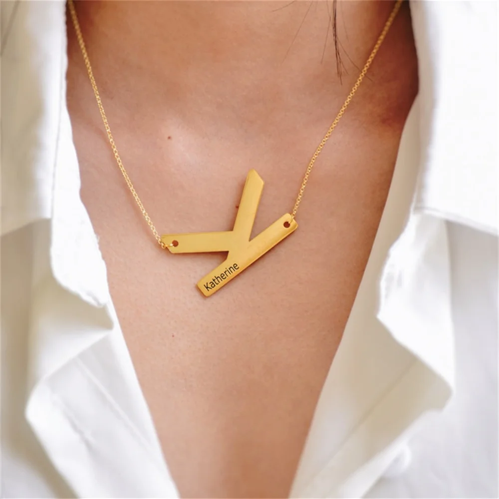 Custom Name Necklace Engraved A-Z 26 Letters Pendant Necklace Stainless Steel Necklace Personalized Jewelry Gift for Women
Custom Name Necklace Engraved A-Z 26 Letters Pendant Necklace Stainless Steel Necklace Personalized Jewelry Gift for Women