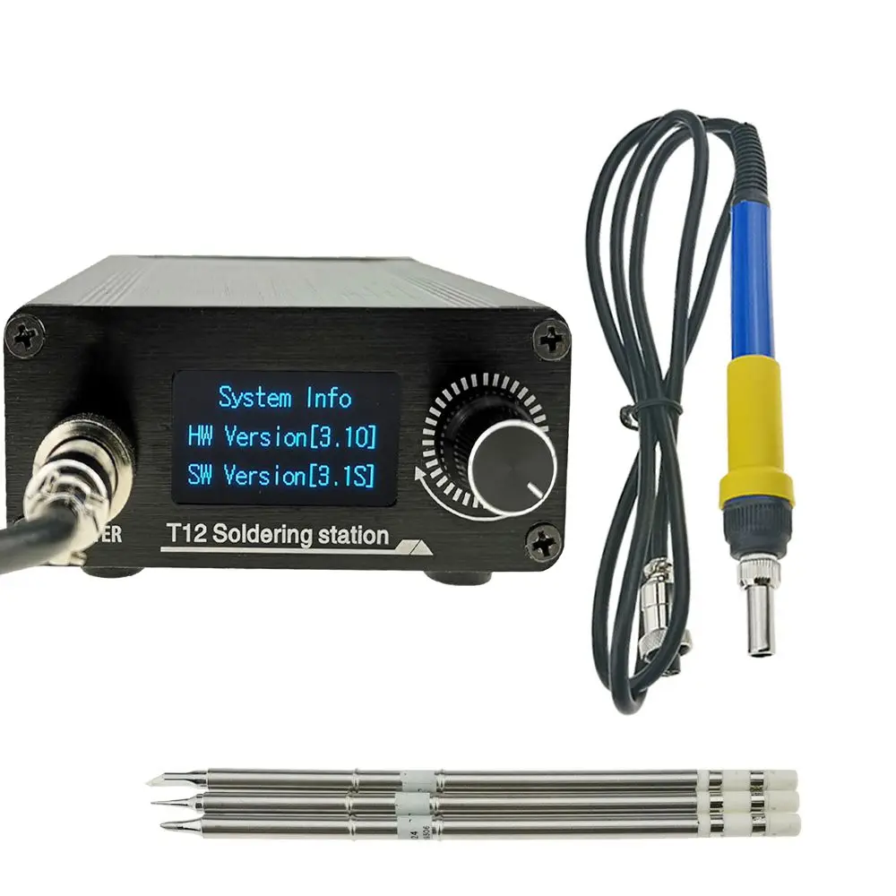 Welding Soldering Iron Station OLED DIY Plastic Handle Electric Tools Quick Heating T12 Iron Tips 8s Tins 907 9501 Handle
Welding Soldering Iron Station OLED DIY Plastic Handle Electric Tools Quick Heating T12 Iron Tips 8s Tins 907 9501 Handle