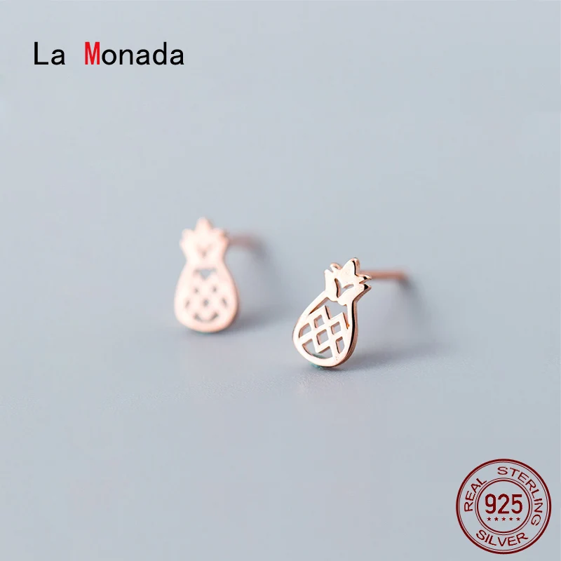 Фото Женские корейские сережки-шпильки La Monada серьги из стерлингового серебра 925 пробы