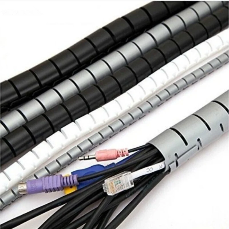 2M Flexible Spiral Tube Cable Organizer Wire Wrap Cord Protector Storage Pipe Cables Winder Home Desk Office Organization Tools
2M Flexible Spiral Tube Cable Organizer Wire Wrap Cord Protector Storage Pipe Cables Winder Home Desk Office Organization Tools