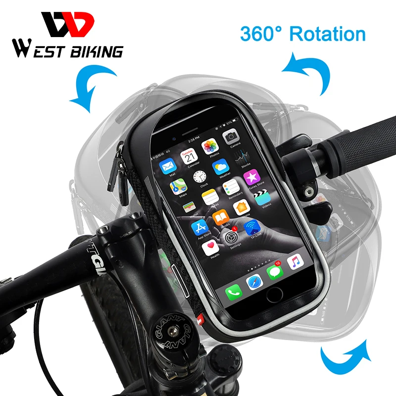 WEST BIKING Waterproof Bicycle Bag Mobile Phone Mount Bag for 6.5 Inch IPhone Samsung Phone Mount MTB Cycling Handlebar Bags 
WEST BIKING Waterproof Bicycle Bag Mobile Phone Mount Bag for 6.5 Inch IPhone Samsung Phone Mount MTB Cycling Handlebar Bags