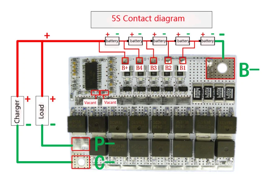 100A 5S BMS LMO/LiFePO4 LiFe Battery Protection Circuit Board Balance Integrated Circuits | Электронные компоненты и