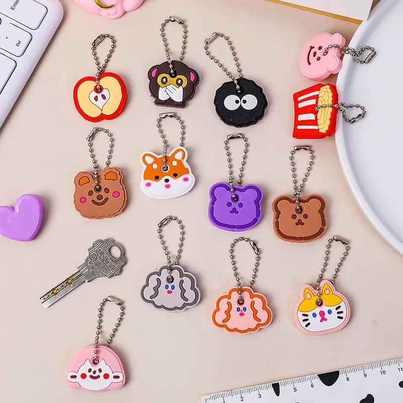 Cute Cartoon Keychain Silicone Cat Dog Protective Key Case Cover for Key Control Dust Cap Holder Gift Women Key Chain 
Cute Cartoon Keychain Silicone Cat Dog Protective Key Case Cover for Key Control Dust Cap Holder Gift Women Key Chain