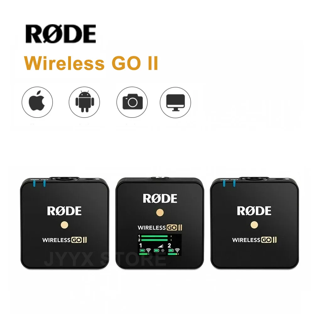 

Rode Wireless Go II 2.4g Wireless Lavalier Microphone System for Android Phones iPhone Camera Laptop 200m Transmission Mic