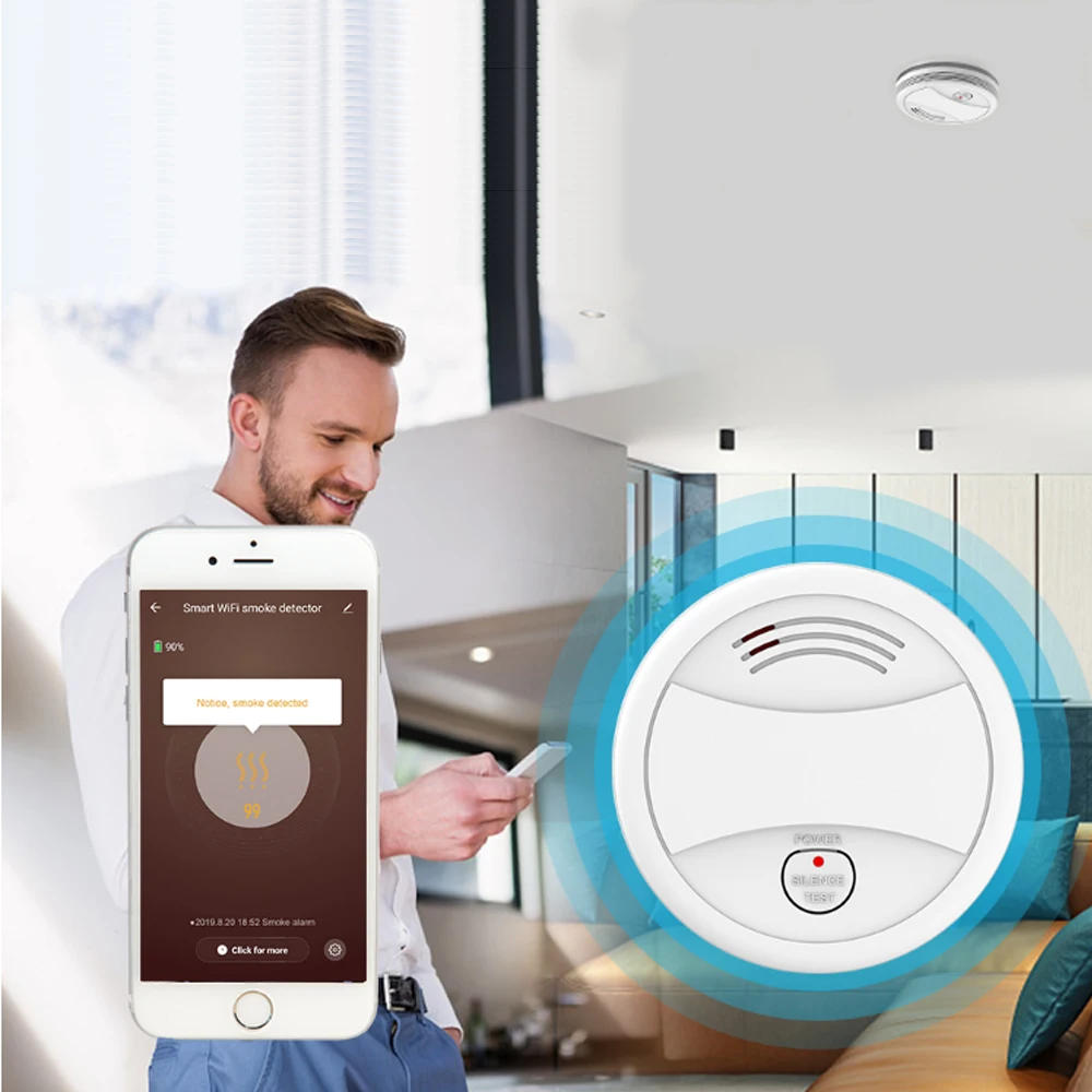 WIFI Tuya Smart Smoke Carbon Monoxide Alarm Detector CO Fire Smoke Alarm Home Security System Gas Sensor Warning Alarm Detector
WIFI Tuya Smart Smoke Carbon Monoxide Alarm Detector CO Fire Smoke Alarm Home Security System Gas Sensor Warning Alarm Detector