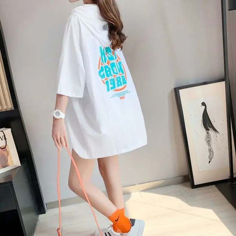 Large size 100.00kg hooded short sleeve T-shirt women's summer 2021 new Joker loose age reduction foreign style shirt
Large size 100.00kg hooded short sleeve T-shirt women's summer 2021 new Joker loose age reduction foreign style shirt