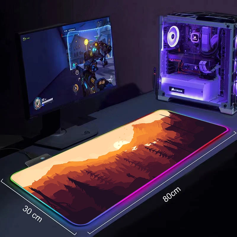 Mouse pad RGB Gaming forest firewatch Computer Large 900x400 Mousepad Gamer Rubber Carpet With Backlit Play CS GO LOL Desk Mat
Mouse pad RGB Gaming forest firewatch Computer Large 900x400 Mousepad Gamer Rubber Carpet With Backlit Play CS GO LOL Desk Mat