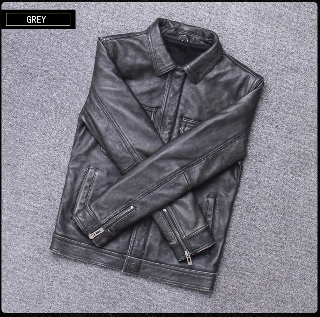 Men Cowhide leather veste cuir homme 2019 mens 100% genuine leather jackets biker vintage quality coat blouson cuir homme 
Men Cowhide leather veste cuir homme 2019 mens 100% genuine leather jackets biker vintage quality coat blouson cuir homme
