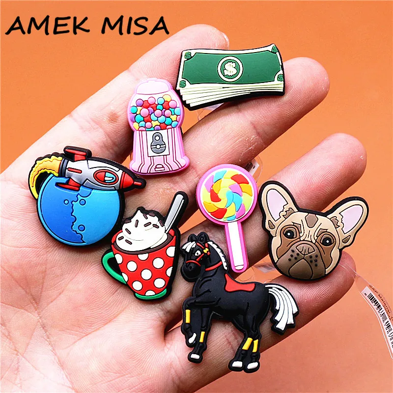 Novel PVC Shoe Charms Accessories Banknote Candy Horse Bulldog Shoe Buckle Decorations fit Croc JIBZ Kids X-mas Party Gifts U255
Novel PVC Shoe Charms Accessories Banknote Candy Horse Bulldog Shoe Buckle Decorations fit Croc JIBZ Kids X-mas Party Gifts U255