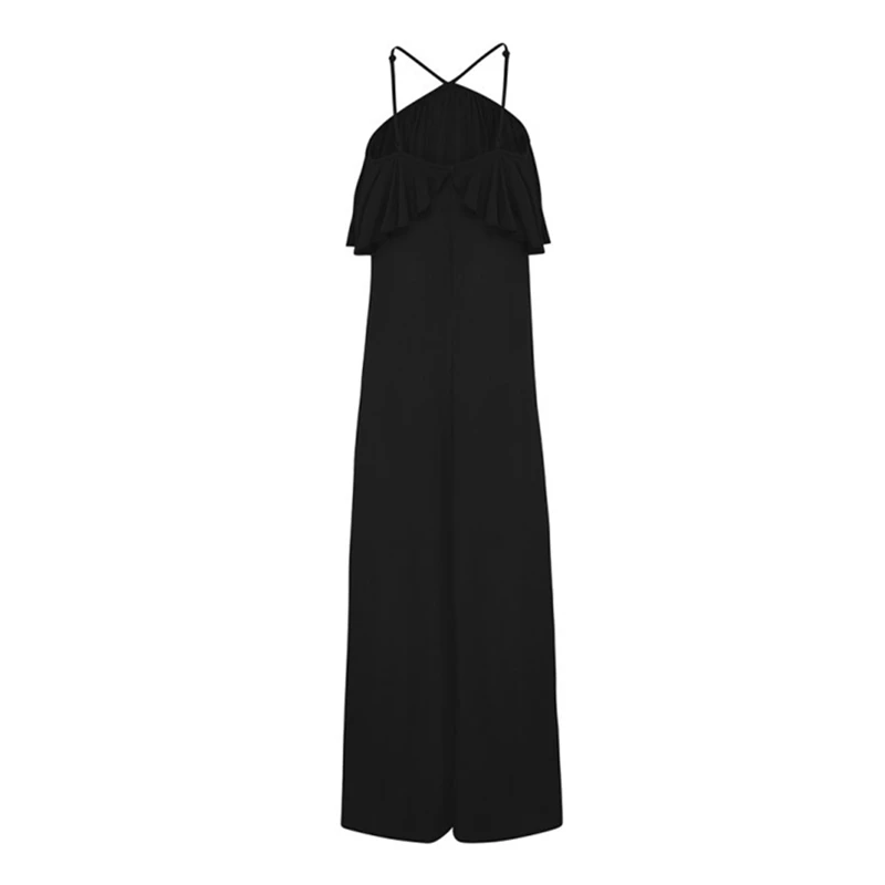 Halter Neck Jumpsuit Women Summer Clothing 2021 Sexy Sleeveless Romper Wide Leg Long Pants Black Green Orange Loose Jump Suits 
Halter Neck Jumpsuit Women Summer Clothing 2021 Sexy Sleeveless Romper Wide Leg Long Pants Black Green Orange Loose Jump Suits
