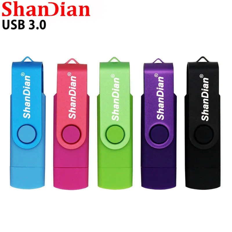 SHANDIAN USB 3.0 OTG Usb флеш-накопитель 4 ГБ 8 32 64 3 0 Гб памяти Usb-накопитель для Android |