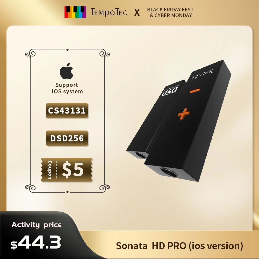 TempoTec Sonata HD PRO Type C To 3.5MM DSD256 For Android&iPhone&PC&MAC Headphone Amplifier USB DAC
TempoTec Sonata HD PRO Type C To 3.5MM DSD256 For Android&iPhone&PC&MAC Headphone Amplifier USB DAC