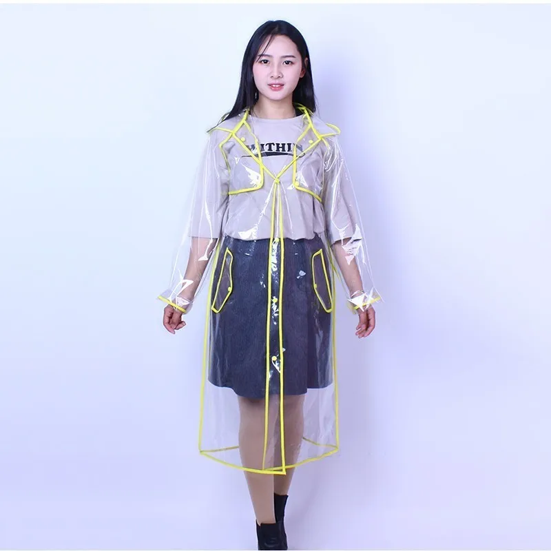 Casual Women's Windbreakers Long Sleeve Perspective Hooded Raincoat Female Fashion Clothes Autumn Tide 45 | Женская одежда