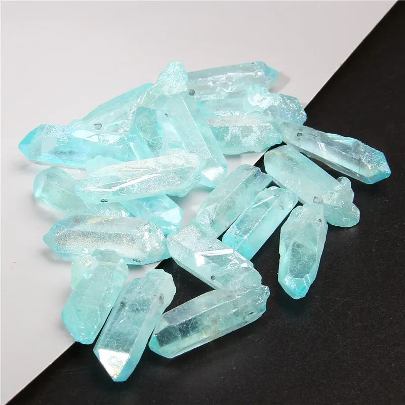 10pcs Blue Polished Quartz Crystal Stick Top Drilled Point Pendant Beads Raw Crystal Gem Stone Stick Loose Beads for DIY Jewelry
10pcs Blue Polished Quartz Crystal Stick Top Drilled Point Pendant Beads Raw Crystal Gem Stone Stick Loose Beads for DIY Jewelry