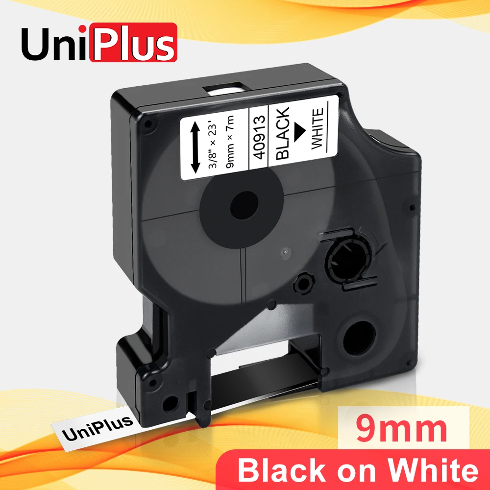 UniPlus 9mm Label Tapes for Dymo D1 40913 Label Manager 120P 210D 360D Label Writer 400 450 Printer Black on White Label Maker
UniPlus 9mm Label Tapes for Dymo D1 40913 Label Manager 120P 210D 360D Label Writer 400 450 Printer Black on White Label Maker