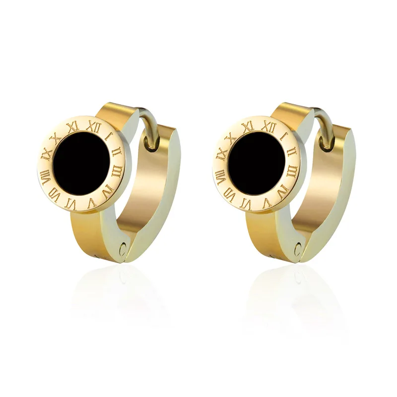Top Quality Elegant And Charming White Shell And Black Enamel Roman Numerals Hoop Earrings For Women And Girls Jewelry
Top Quality Elegant And Charming White Shell And Black Enamel Roman Numerals Hoop Earrings For Women And Girls Jewelry