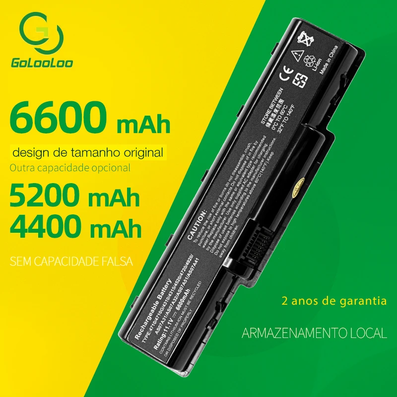 Аккумулятор Golooloo AS07A31 AS07A41 для ноутбука Acer Aspire 4720 4730 5735Z 5737Z 5738 5738DG 5738G 5738Z 5738ZG 5740 5740DG 5740G
Аккумулятор Golooloo AS07A31 AS07A41 для ноутбука Acer Aspire 4720 4730 5735Z 5737Z 5738 5738DG 5738G 5738Z 5738ZG 5740 5740DG 5740G