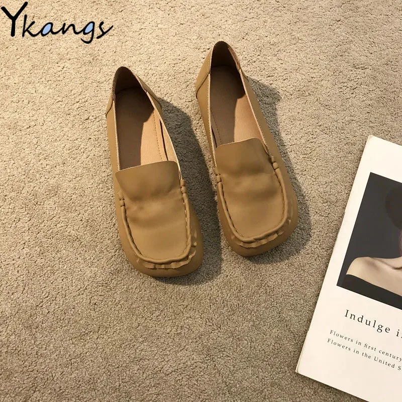 Женские туфли на плоской подошве, Вулканизированная подошва, квадратный носок, удобная обувь для отдыха, в Корейском стиле ретро
Женские туфли на плоской подошве, Вулканизированная подошва, квадратный носок, удобная обувь для отдыха, в Корейском стиле ретро