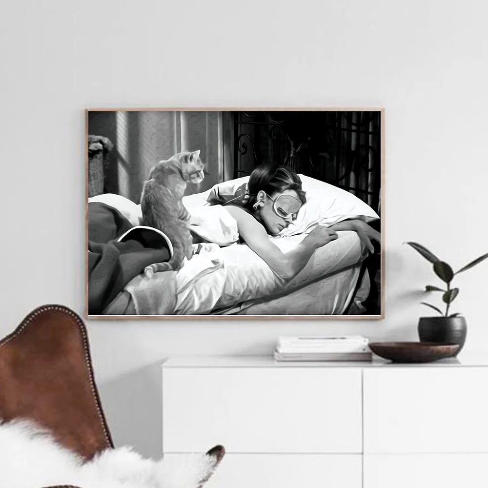 Hepburn Black and White Wall Art Canvas Painting Movie Poster Vintage Posters And Prints Wall Pictures For Living Room
Hepburn Black and White Wall Art Canvas Painting Movie Poster Vintage Posters And Prints Wall Pictures For Living Room