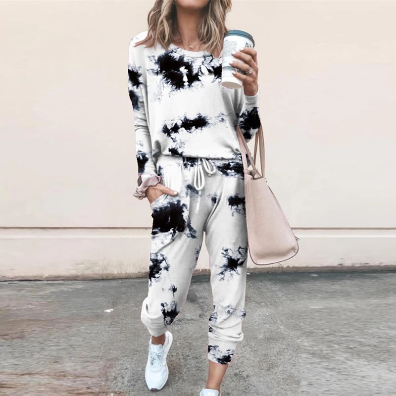 Women Elegant Tie Dye Spring Pants Sets Casual Plus Size Outfits Jogger Two Piece Set Sports Suit Solid Color Cotton Tracksuit
Women Elegant Tie Dye Spring Pants Sets Casual Plus Size Outfits Jogger Two Piece Set Sports Suit Solid Color Cotton Tracksuit