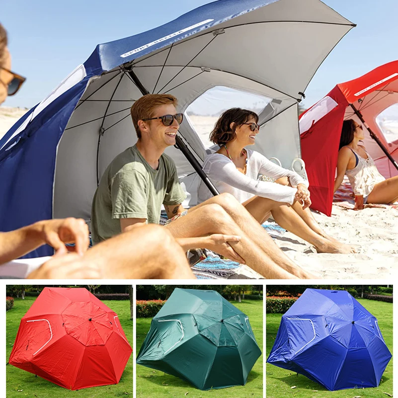 2.4m Large Beach Umbrella Tent Folding Waterproof Sun Protection Outdoor Camping Fishing Umbrella Beach Awning Parasol Rainproof
2.4m Large Beach Umbrella Tent Folding Waterproof Sun Protection Outdoor Camping Fishing Umbrella Beach Awning Parasol Rainproof