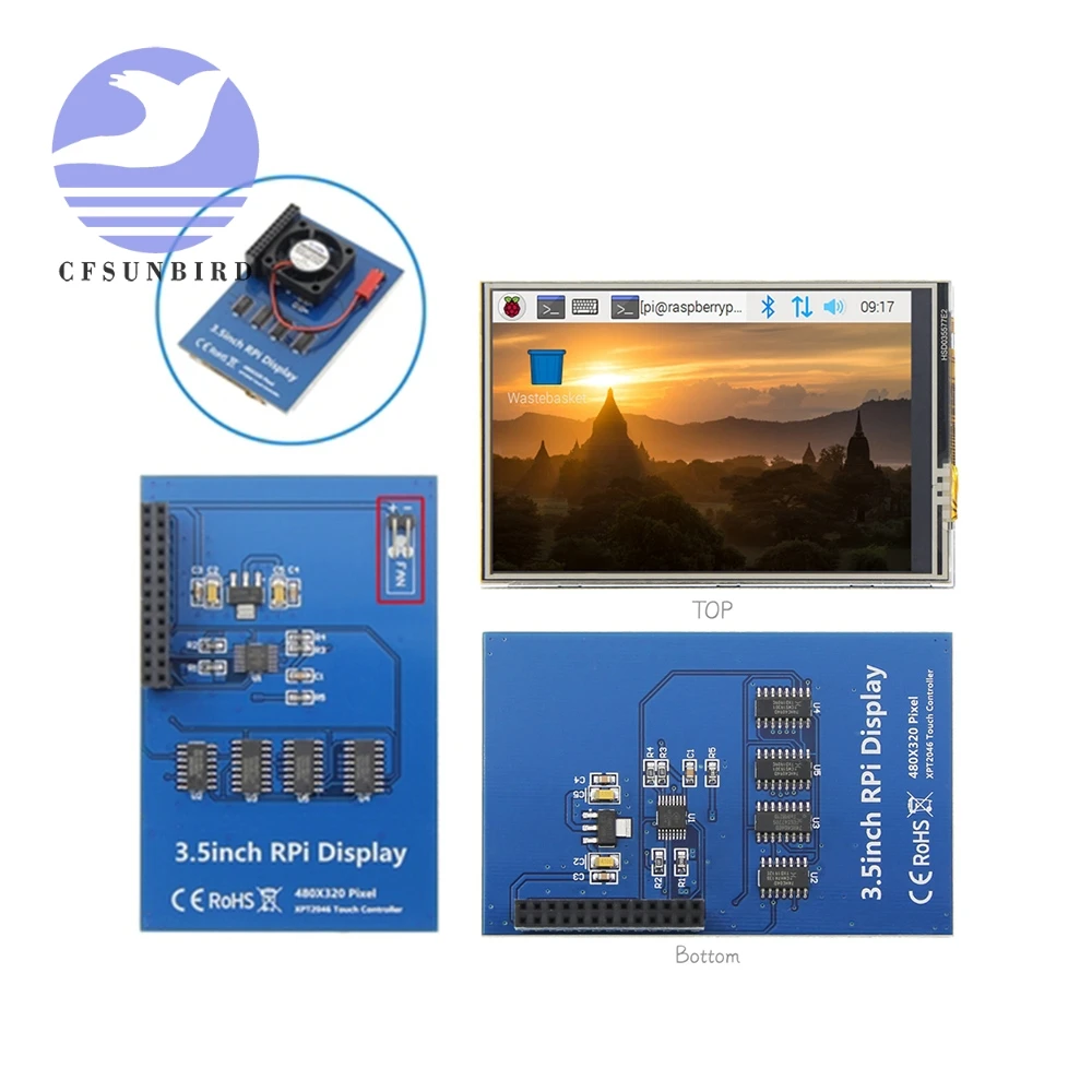 Сенсорный экран Raspberry Pi 3 5 дюйма TFT сенсорный pi 2 Model B | Электронные компоненты и