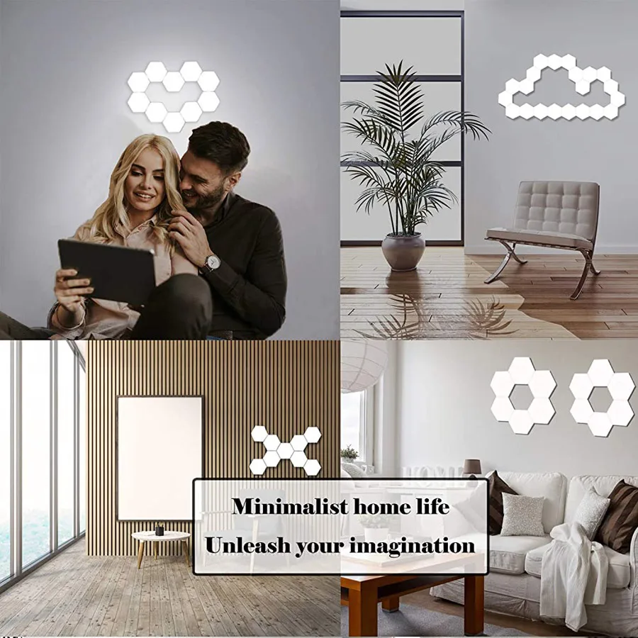 Touch Light Creative Smart LED Light Panel Removable Hexagonal Wall Lamp DIY Geometry Splicing Hex Light Honeycomb Hallway Night
Touch Light Creative Smart LED Light Panel Removable Hexagonal Wall Lamp DIY Geometry Splicing Hex Light Honeycomb Hallway Night