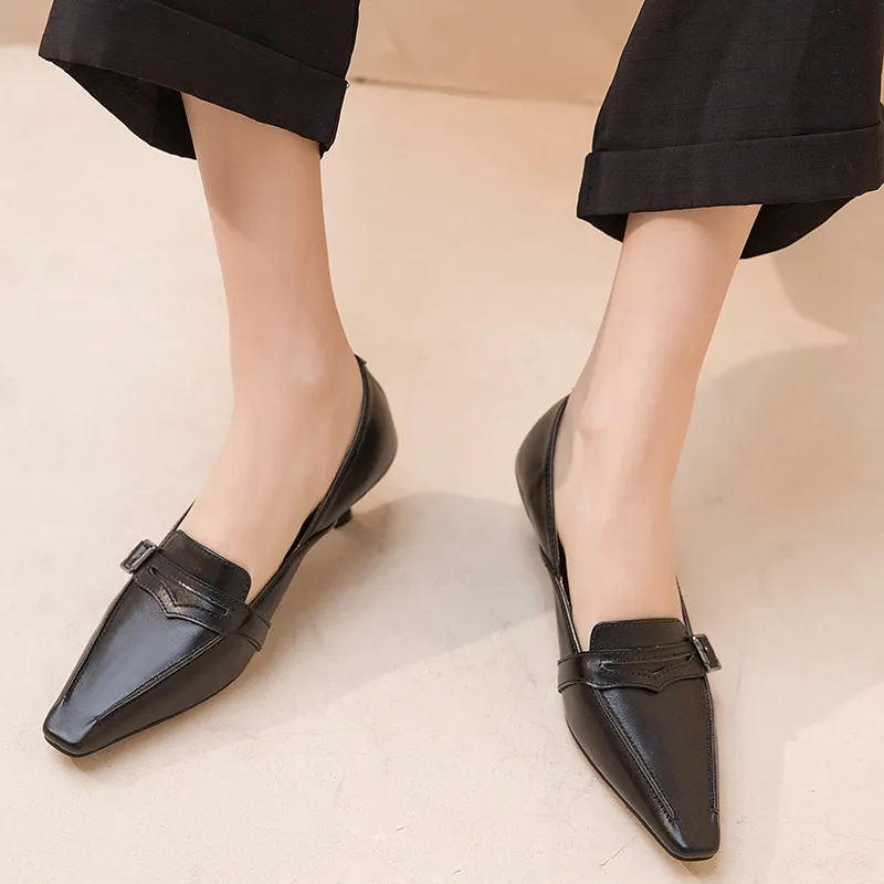 CONASCO 2021 New Arrival Woman Pumps Genuine Leather Spring Autumn Casual Metal Decoration Square Toe Thin Heels Shoes Woman
CONASCO 2021 New Arrival Woman Pumps Genuine Leather Spring Autumn Casual Metal Decoration Square Toe Thin Heels Shoes Woman