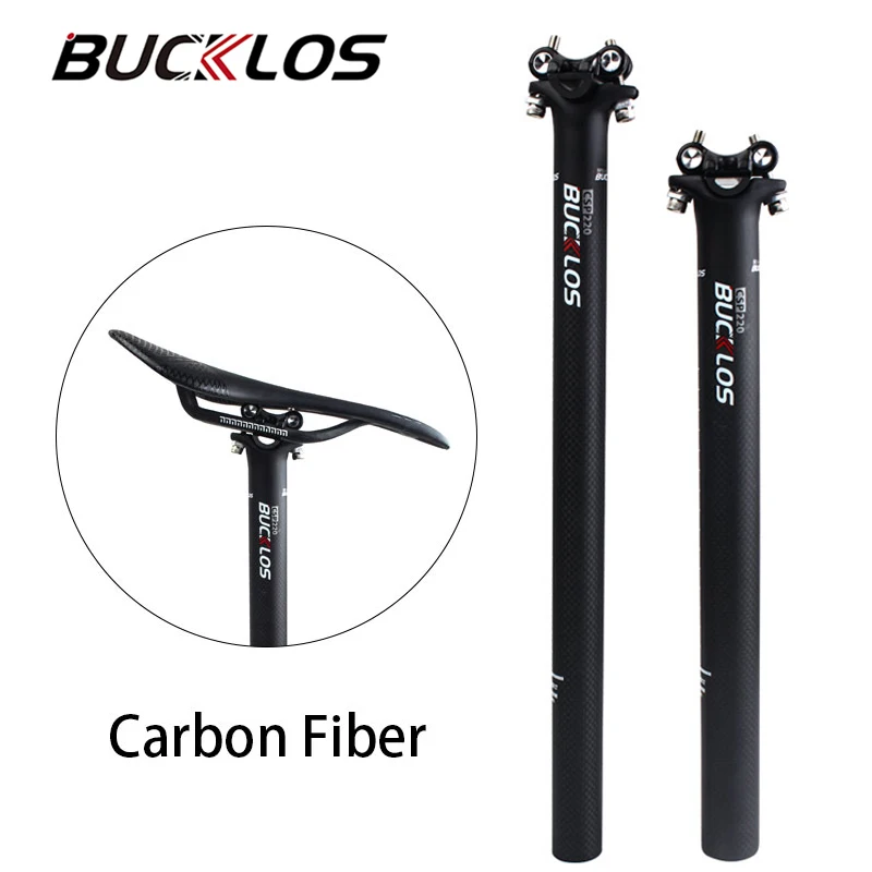 BUCKLOS Ultralight Carbon Seatpost 31.6/30.8mm Road bike Seat post 27.2mm MTB seat tube 350/400MM Mountain Bike seat post parts
BUCKLOS Ultralight Carbon Seatpost 31.6/30.8mm Road bike Seat post 27.2mm MTB seat tube 350/400MM Mountain Bike seat post parts