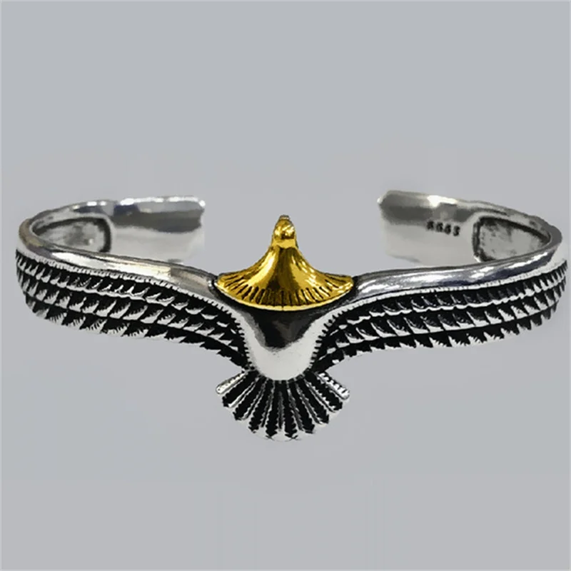 Personality creative vintage bracelet men and women domineering eagle feather opening women's hand bracelets wholesale
Personality creative vintage bracelet men and women domineering eagle feather opening women's hand bracelets wholesale