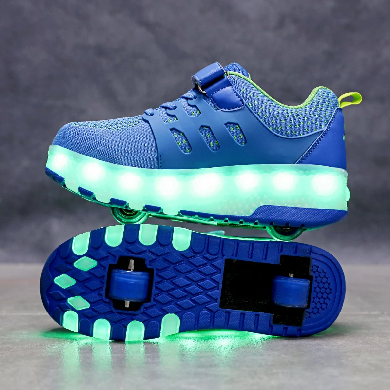Children Two Wheels Luminous Glowing Sneakers Red Pink Blue Led Light Roller Skate Shoes Kids Led Shoes Boys Girls USB Charging
Children Two Wheels Luminous Glowing Sneakers Red Pink Blue Led Light Roller Skate Shoes Kids Led Shoes Boys Girls USB Charging