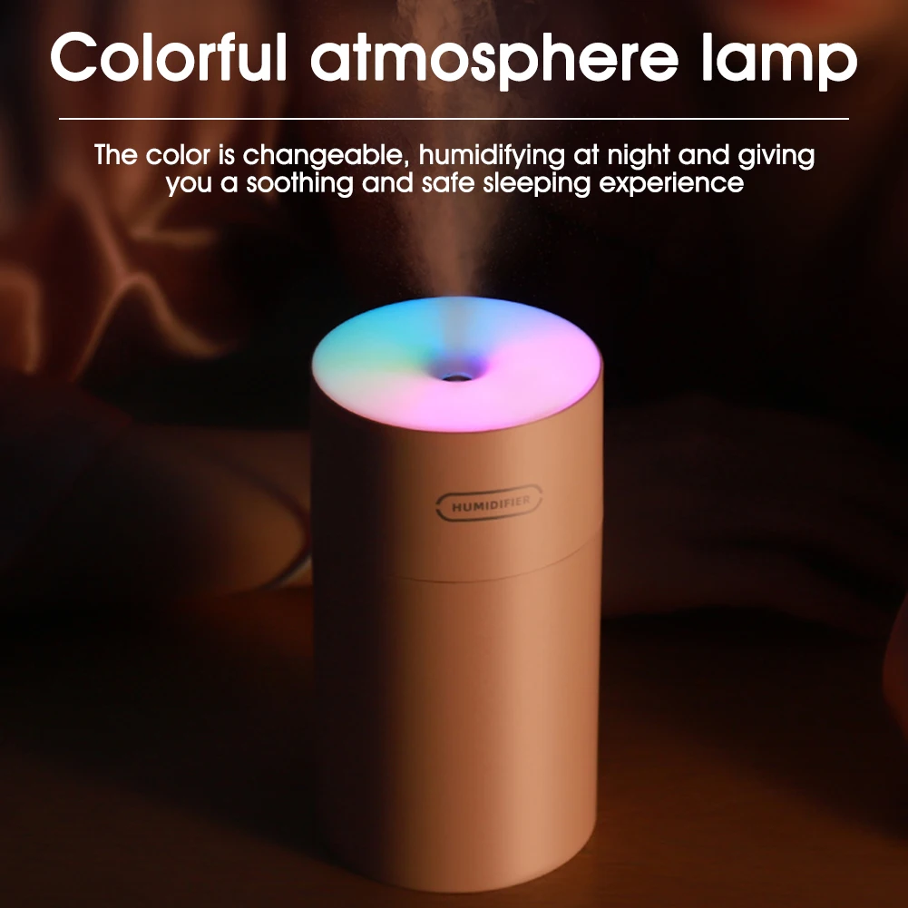 Mini USB Humidifier with Colorful Night Lights 270ml Water Tank, 2 Timers Quiet Operation for Home Car
Mini USB Humidifier with Colorful Night Lights 270ml Water Tank, 2 Timers Quiet Operation for Home Car