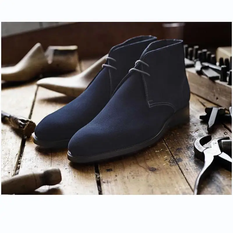 Navy Blue Men Fashion Autumn and Winter Pointed Low Heel Cuff Suede Simple Classic Comfortable Leisure Business Boots KA706
Navy Blue Men Fashion Autumn and Winter Pointed Low Heel Cuff Suede Simple Classic Comfortable Leisure Business Boots KA706