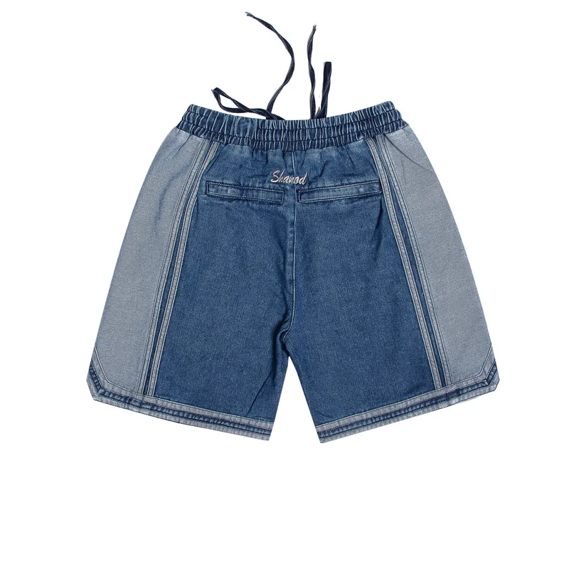 ABOORUN Hip Hop Men's Summer Denim Shorts Basketball Embroidery Denim Shorts Drawstring Patchwork Shorts for Male
ABOORUN Hip Hop Men's Summer Denim Shorts Basketball Embroidery Denim Shorts Drawstring Patchwork Shorts for Male