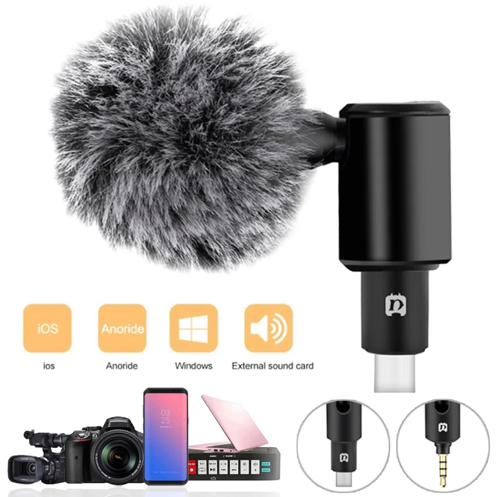 3.5mm/Type-C Mobile Phone Adjustable Microphone Single Directional Omnidirectional Microphone 90 Degrees Rotatable
3.5mm/Type-C Mobile Phone Adjustable Microphone Single Directional Omnidirectional Microphone 90 Degrees Rotatable