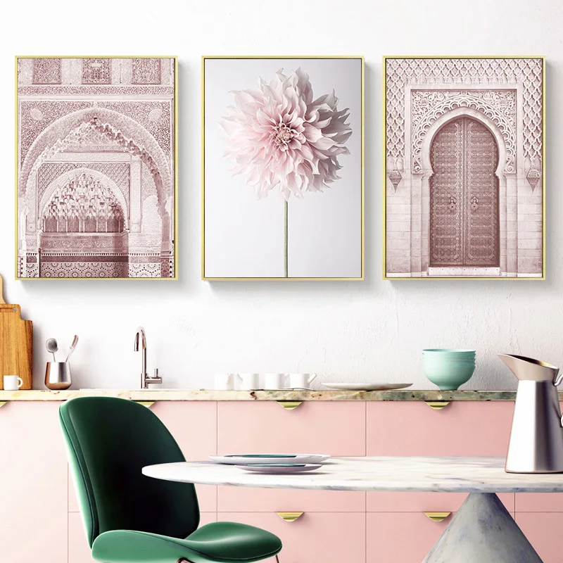 Muslim Style Nordic Pink Flower Arch Combination Decorative Painting Frameless Living Room Sofa Background Wall Hanging Painting
Muslim Style Nordic Pink Flower Arch Combination Decorative Painting Frameless Living Room Sofa Background Wall Hanging Painting