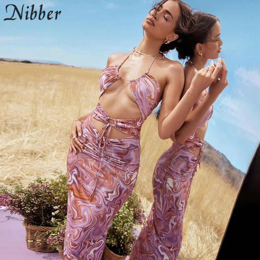 Nibber 2021 Summer Y2K Chiffon Printing Sexy Elegance Bandage Maxi Dress Women Fairy See Through Hollow Sleeveless Boho Dresses
Nibber 2021 Summer Y2K Chiffon Printing Sexy Elegance Bandage Maxi Dress Women Fairy See Through Hollow Sleeveless Boho Dresses