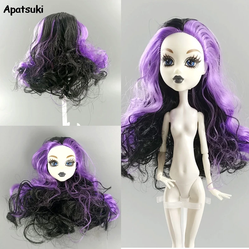 Пурпурная голова для куклы с волосами макияж 1/6 Monster High головки аксессуары кукол