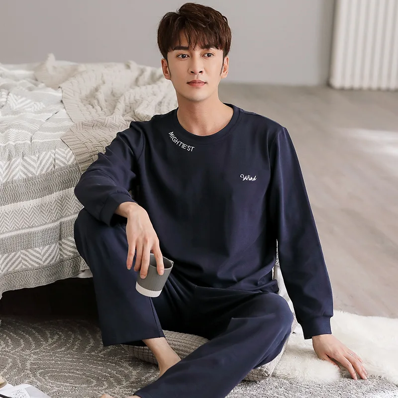 Plus Size 95% Cotton Men's Pajamas Sets Loose Long Sleeves Home Costumes Spring Autumn Print Pattern Pajama Pants Mens Sleepwear
Plus Size 95% Cotton Men's Pajamas Sets Loose Long Sleeves Home Costumes Spring Autumn Print Pattern Pajama Pants Mens Sleepwear