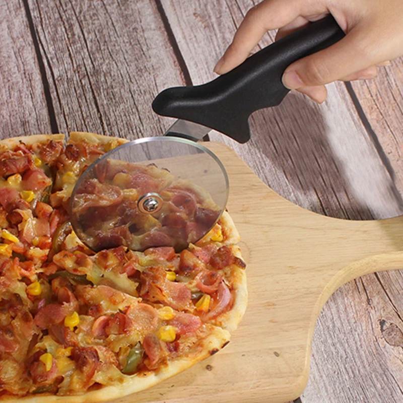 Нож для пиццы из нержавеющей стали колесный шпатель торта хлеба Пирогов теста