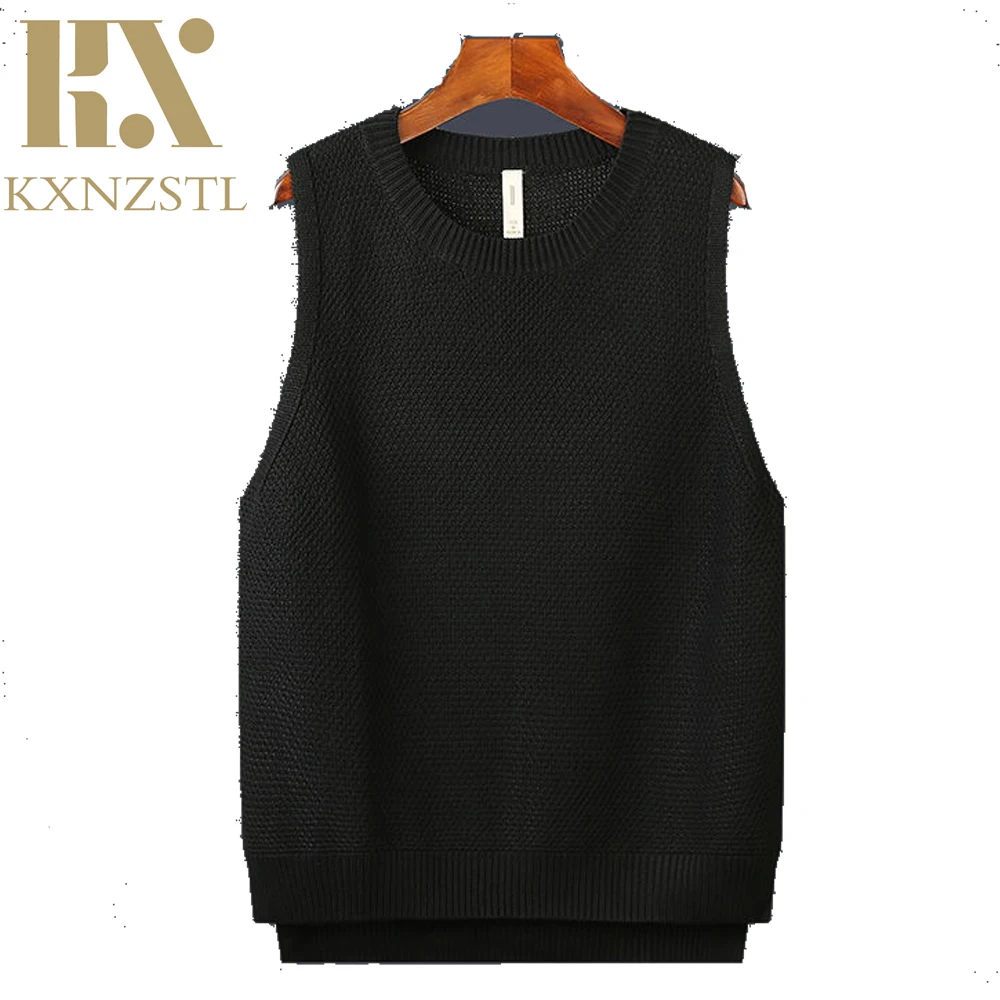 Autumn New Japanese chic Style Man Vest Loose Casual Fashion Round Neck Jacket Knit Vest Solid Sleeveless Male Sweater KXNZ188
Autumn New Japanese chic Style Man Vest Loose Casual Fashion Round Neck Jacket Knit Vest Solid Sleeveless Male Sweater KXNZ188