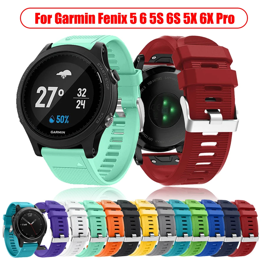 20 22 26MM Watchband Strap For Garmin Fenix 5X 5X Plus Watch Quick Release Silicone Band Wristband For Garmin 6X 6 6s Pro 3 3HR 
20 22 26MM Watchband Strap For Garmin Fenix 5X 5X Plus Watch Quick Release Silicone Band Wristband For Garmin 6X 6 6s Pro 3 3HR