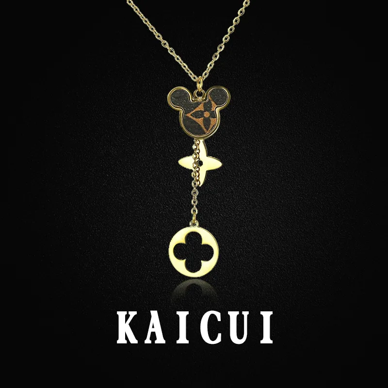Disney 2021 New Mickey Clover Flower Titanium Steel Necklace Female Clavicle Chain Simple Fashion Pendant Female
Disney 2021 New Mickey Clover Flower Titanium Steel Necklace Female Clavicle Chain Simple Fashion Pendant Female
