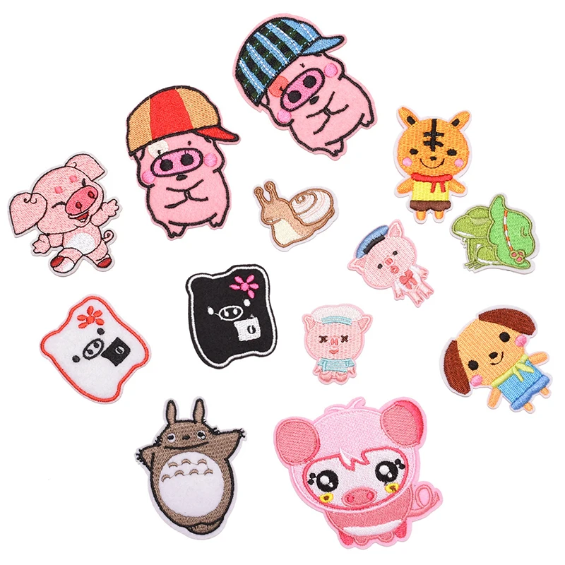 Cute Pink Piggy Pig Snail Embroidery Cloth Stickers Tiger Totoro Puppy Sew Patch DIY Kids Hat Jacket Jeans Iron Decoration Badge
Cute Pink Piggy Pig Snail Embroidery Cloth Stickers Tiger Totoro Puppy Sew Patch DIY Kids Hat Jacket Jeans Iron Decoration Badge