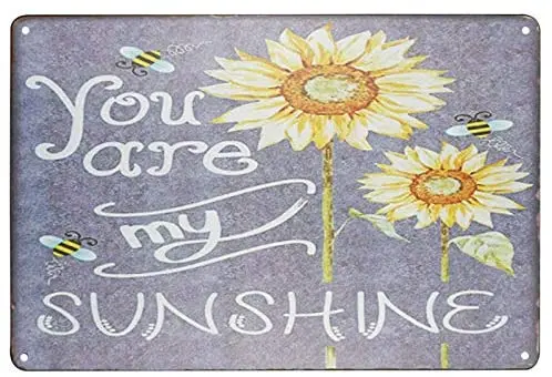 Фото TISOSO деревенские подсолнухи You are My Sunshine винтажный Ретро металлический жестяной